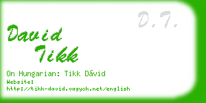 david tikk business card