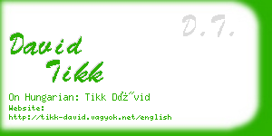 david tikk business card